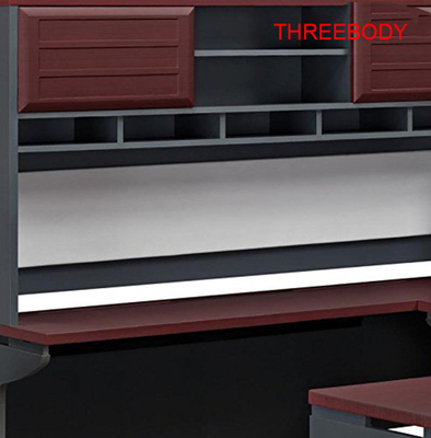 Space Saving Modern Office Furniture Pro Linea U Corner Computer Desk With Hutch