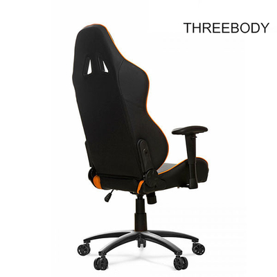 Ergonomic Pc World Gaming Chair , Black And Orange Racing Seat Computer Chair