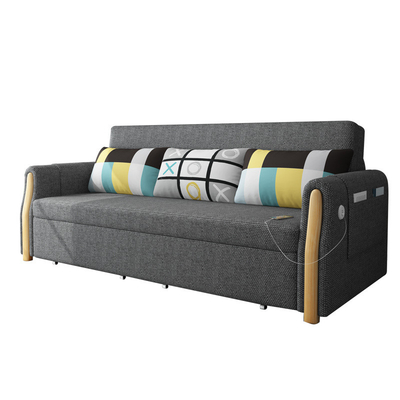 En's Fun Nordic Style Modern Simple Multi-functional Foldable And Washable  Living Room Fabric Sofa Bed Combination