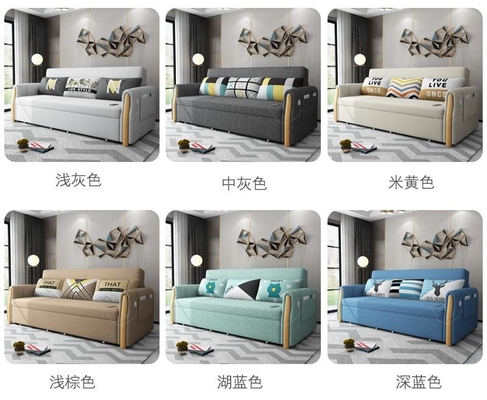 En's Fun Nordic Style Modern Simple Multi-functional Foldable And Washable  Living Room Fabric Sofa Bed Combination