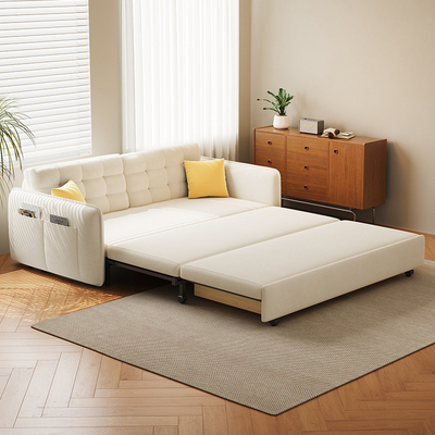 Jieshun Furniture Sliding Iron Frame Rental House Living Room Velvet Lazy Sofa