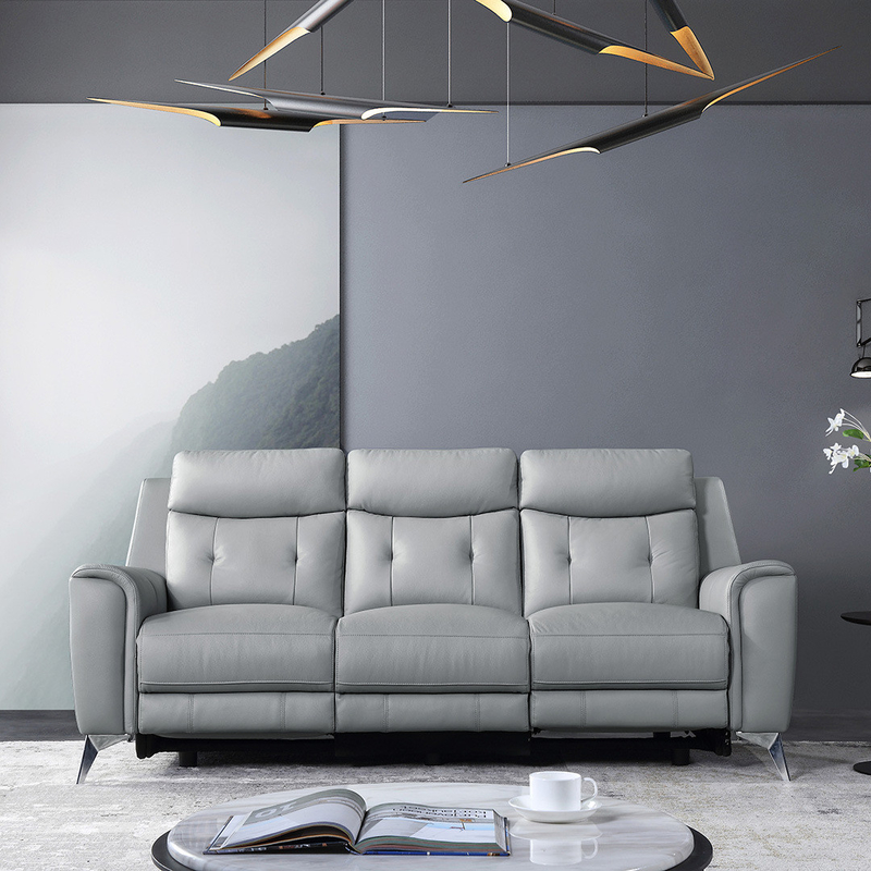 MINBO Customized High-End Genuine First-Layer Cowhide Leather Italian Minimalist Sofa